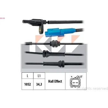 Přislušenství brzdového systému Snímač, počet otáček kol KW 460 025
