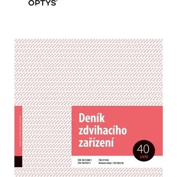 Tiskopis Deník zdvihacího zařízení - A4, 40 listů