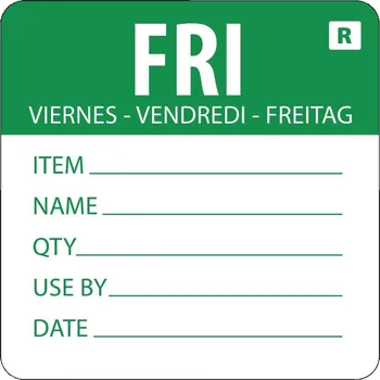 Vogue snímatelný štítek s označením dne v týdnu, Friday 500 ks