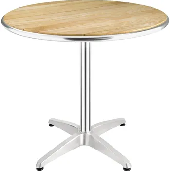 Jídelní stůl Bolero kulatý stůl 800mm s deskou z jasanového dřeva