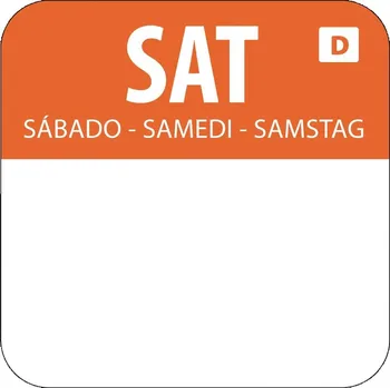 Vogue Rozpustné štítky pro označení obměny potravin, Saturday 1000 ks