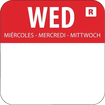 Vogue snímatelné barevně rozlišené potravinové štítky, Wednesday 1000 ks