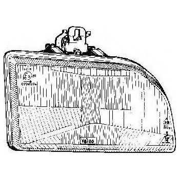 Přední světlomet VAN WEZEL Hlavní světlomet VAW 1837941