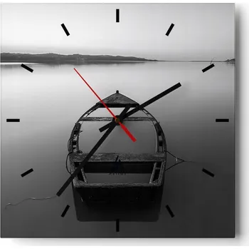 Hodiny Velké nástěnné hodiny 40x40 Krajina Skleněné hodiny Tiché