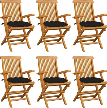 Zahradní židle Greatstore dřevěná černá