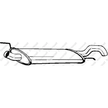 Výfukový systém BOSAL Zadní tlumič výfuku BS 233-771