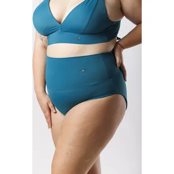Dámské plavky GoldBee Plavky Stahovací Kalhotky Petrol Barva: Petrol, Velikost: 4XL