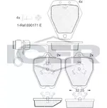 ICER Sada brzdových destiček - kotoučová brzda IC 181693