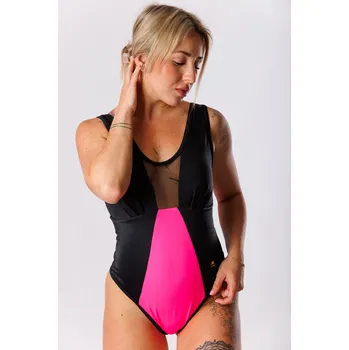 Dámské oblečení GoldBee Jednodílné Plavky Siluet Brazilky Neon Pink Barva: Neon Pink, Velikost: XS