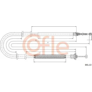 Brzdový systém COFLE Tažné lanko parkovací brzdy CFL 641.13