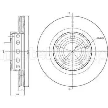 Brzdový kotouč METELLI Brzdový kotouč - 269 mm MT 23-1517C
