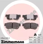 ZIMMERMANN Sada brzdových destiček - kotoučová brzda ZIM 23543.155.1