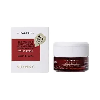 Pleťová maska Korres Wild Rose Sleeping Facial obnovující noční péče 40 ml