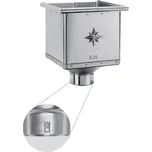 KJG sběrný kotlík kubický 100 mm / pozink RAL 7016 antracit kulatý vývod