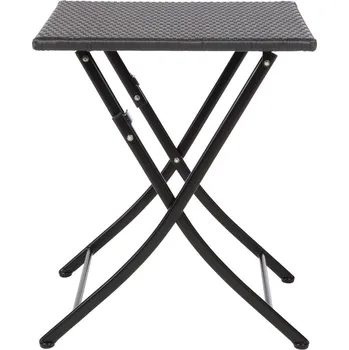 Zahradní stůl Bolero skládací stůl 600mm čtvercový z PE proutí