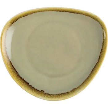 Talíř Olympia trojúhelníkový talíř Kiln v barvě mechu 165mm 6 ks