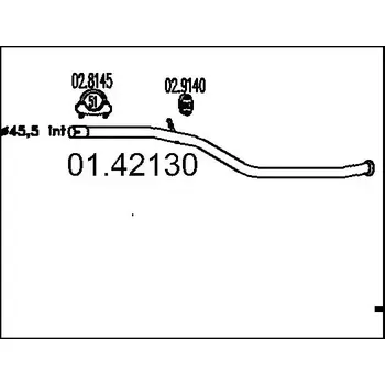 Auto-moto MTS Výfuková trubka MTS 01.42130