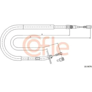 Autodíl COFLE Tažné lanko parkovací brzdy CFL 10.9876