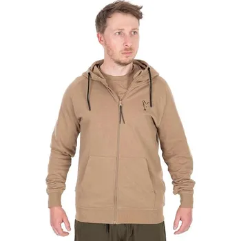Rybářské oblečení FOX - Mikina Collection LW Zip Hoody Tan Ltd vel. 3XL