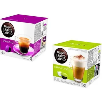 SET: NESCAFÉ Espresso 16 ks k Dolce Gusto + NESCAFÉ Cappuccino 16 ks k Dolce Gusto