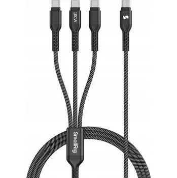 Datový kabel SmallRig 5079 - USB-C kabel 3v1, 3x USB-C na 1x USB-C, 1.2m, 100W, 480Mbps