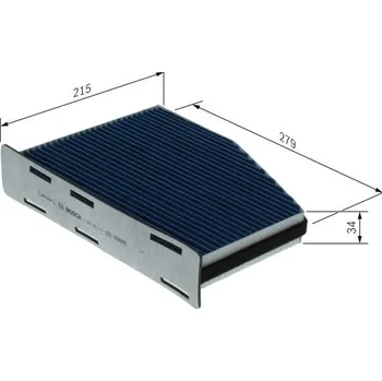 Kabinový filtr Filtr, vzduch v interiéru BOSCH 0 986 628 615