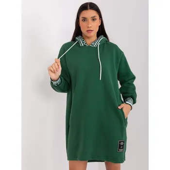 Dámské šaty Mikinové šaty RV-TU-9224.95P RELEVANCE Barva: Zelená - tmavě, Velikost: S/M