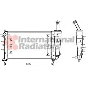 Chladič motoru VAN WEZEL Chladič vody VAW 17002299