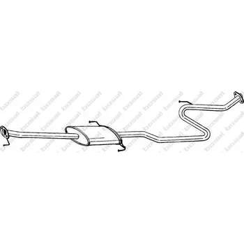 Výfukový systém BOSAL Střední tlumič výfuku BS 287-911