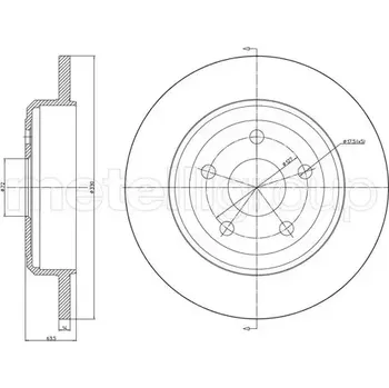 Auto-moto METELLI Brzdový kotouč - 330 mm MT 23-1564C