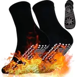 Wellife Samozahřívací masážní ponožky TOURMALINE, 1 pár, černé