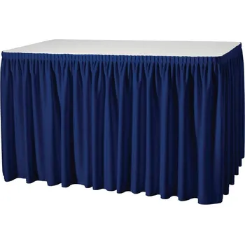 Slavnostní potah na židli No Brand Tmavě modrá stolní sukně – plisovaný styl