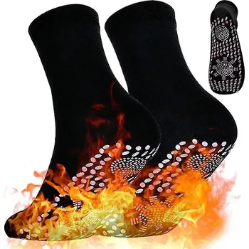 Dámské termo ponožky Wellife Samozahřívací masážní ponožky TOURMALINE, 1 pár, černé