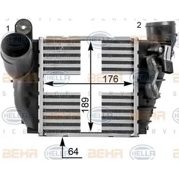 Chladič motoru BEHR HELLA SERVICE Chladič vzduchu intercooler BEHR HELLA SERVICE Version ALTERNATIVE BHS 8ML 376 700-704