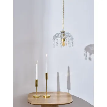 Sinsay - Skleněné závěsné svítidlo s křišťály - bílá - 340DQ-00X - 340DQ-00X-ONE