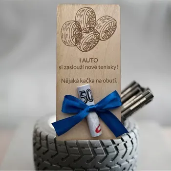 Dřevěná hračka Dřevěná deska na penize na pneumatiky