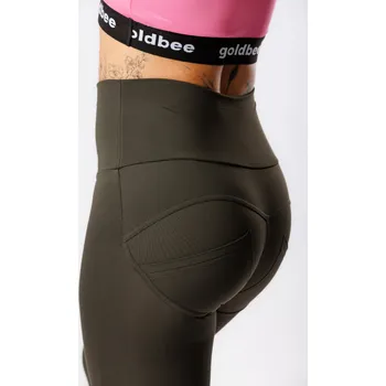 Dámské legíny GoldBee Legíny Push-Up Pro Lycra Army Barva: Army, Velikost: 3XL