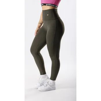 Dámské legíny GoldBee Legíny Stahující Pas Lycra Army Barva: Army, Velikost: M