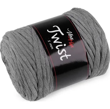Příze Bavlněná pletací příze Twist 500 g - 10 (8235) šedá neutrální