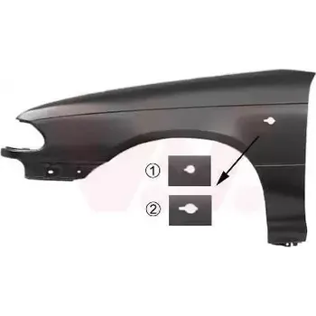 Blatník karosérie VAN WEZEL L přední blatník s otvorem pro blikač VAW 3737655