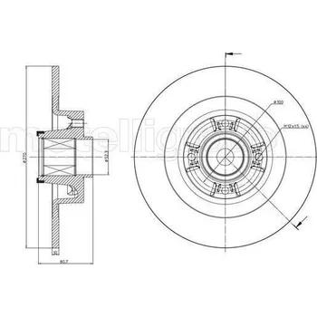 Brzdový kotouč FRI.TECH. Brzdový kotouč s ložiskem - 270 mm FTC BD1271