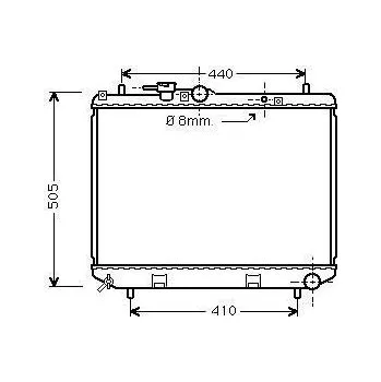 Chladič motoru LKQ Chladič vody 72.36.500