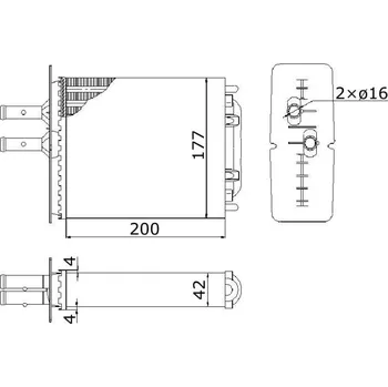 Chladič motoru LKQ Chladič topení - typ VALEO 18.28.591