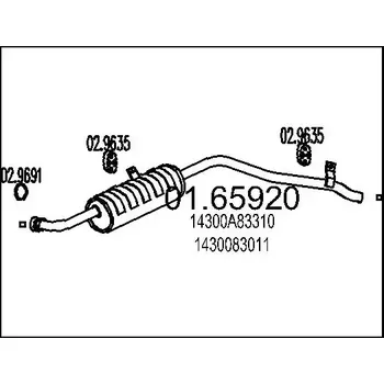 Auto-moto MTS Zadní tlumič výfuku MTS 01.65920