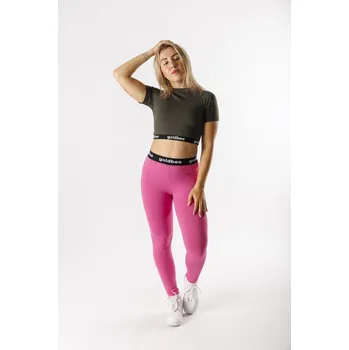 GoldBee Crop-Top S Krátkým Rukávem BeOne Army Barva: Army, Velikost: S