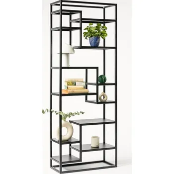 Knihovna Kovový regál/knihovna „Archimédes“ Barva konstrukce: ANTRACIT ŠEDÁ (RAL 7016)