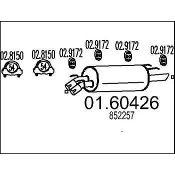 Auto-moto MTS Zadní tlumič výfuku MTS 01.60426
