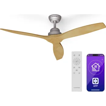 Domácí ventilátor Klarstein Santa Elena Smart 132 cm 40 W stropní ventilátor javor (10046085)