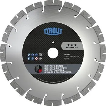 Brusný kotouč TYROLIT diamantový řezný kotouč Premium DCA+C*** 230 x 2,6/12 mm asfalt a beton