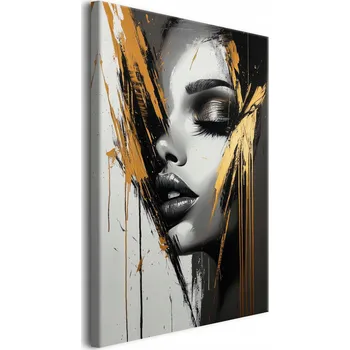 Obraz Velký Obraz na plátně do obýváku Žena ve zlatě Nástěnná dekorace glamour